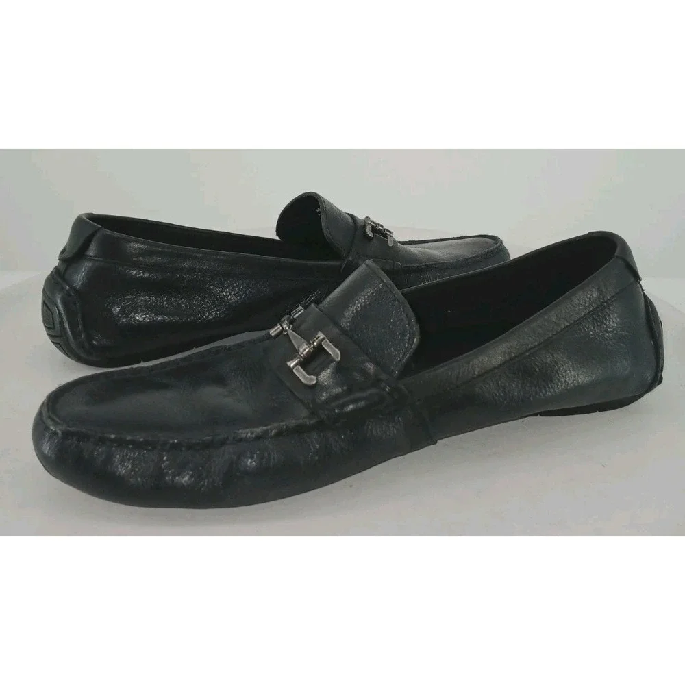 Cole Haan Grant Canoe Horse Bit Loafers Black Leather Driving Shoes Size 11M  C2